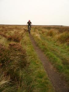 Brian on the Totley Moor singletrack.